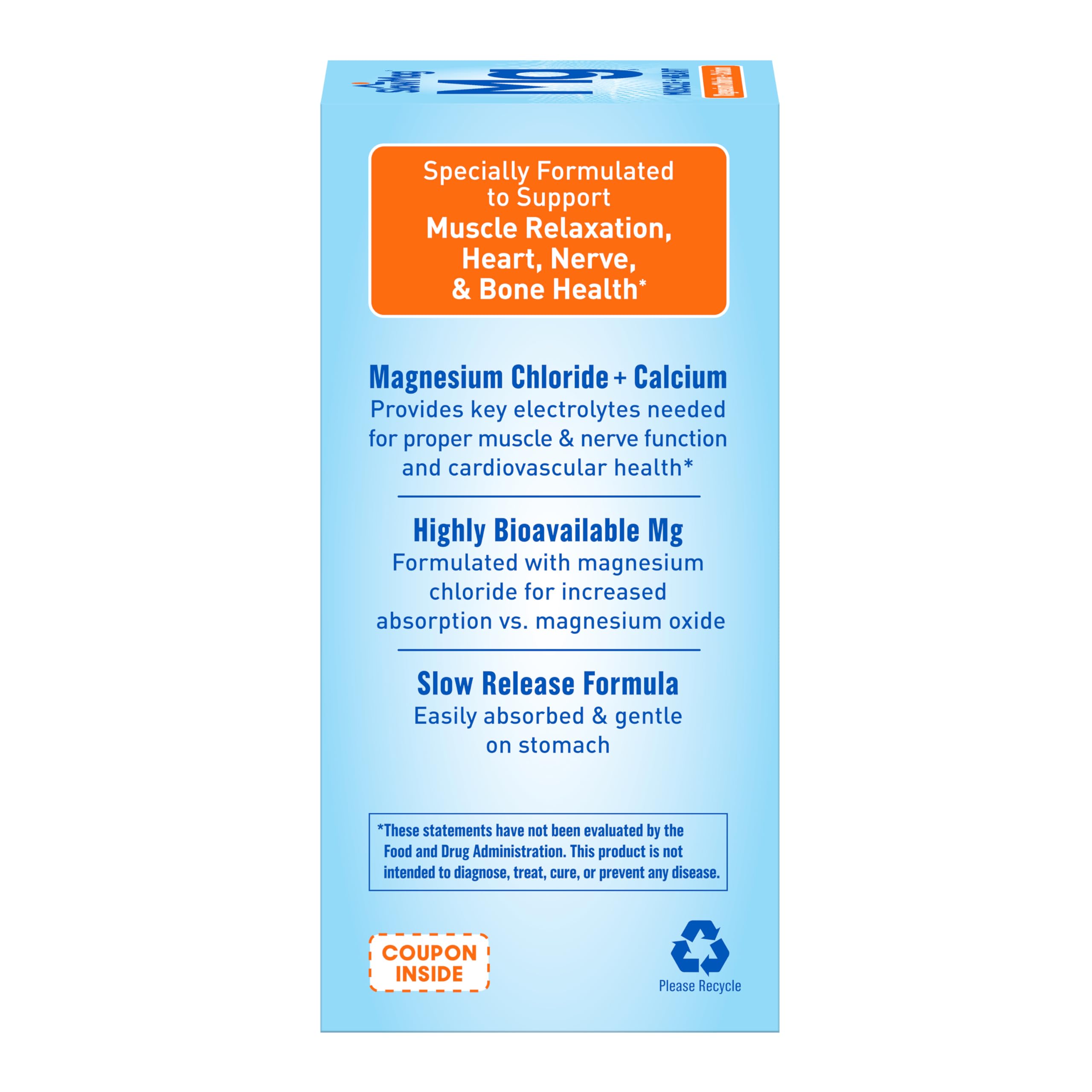 Slow-Mag nutrition facts label highlighting key ingredients and serving details