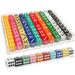 SLSESIN 100-piece 16mm dice set in vibrant colors for easy gameplay.