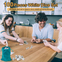 SLSESIN dice in velvet pouch for portable storage and transport.