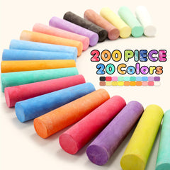 Small Fish 20-color jumbo chalk displaying bright, vivid hues for bold drawings.