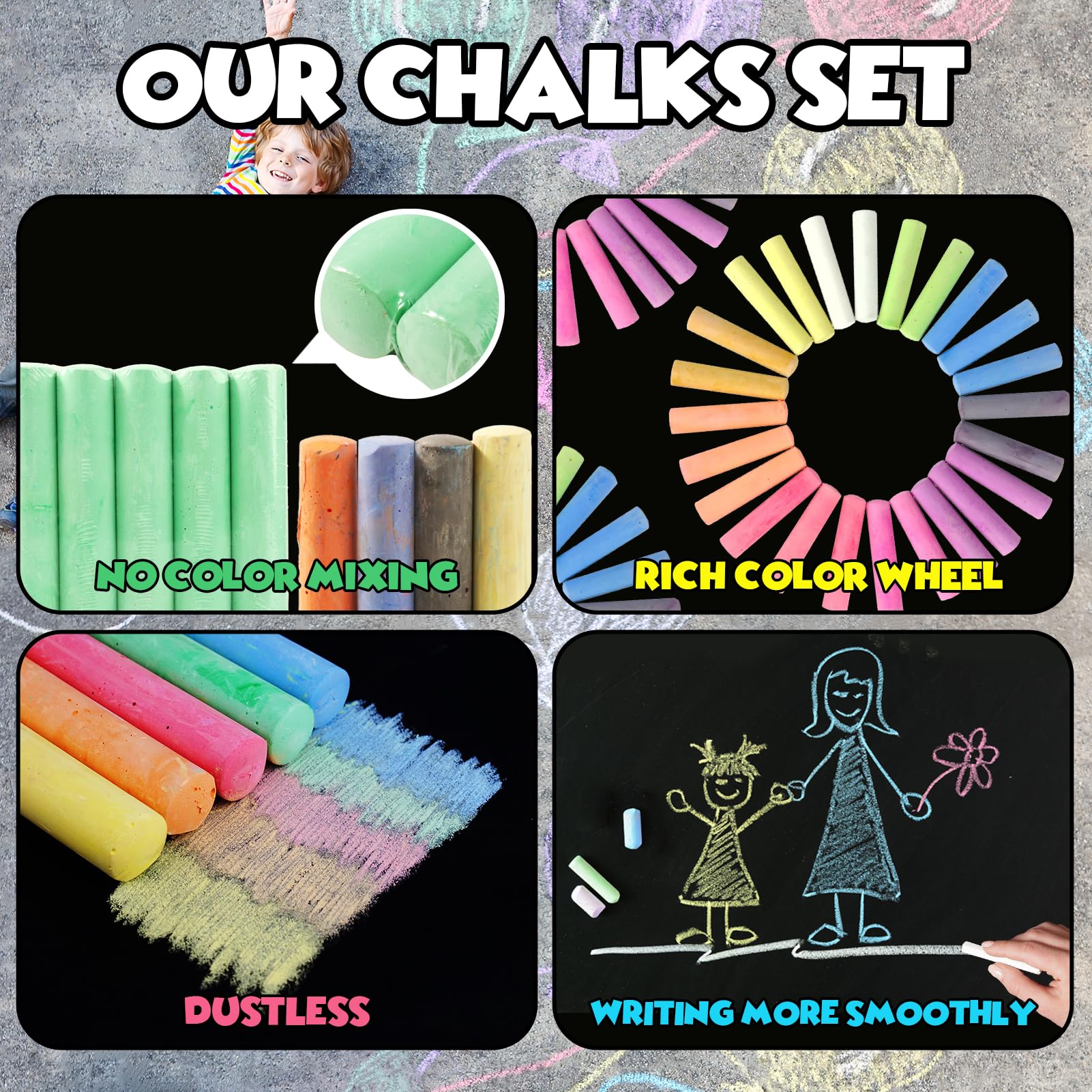 Small Fish 4 inch jumbo sticks designed for easy grip by kids.