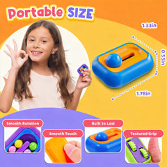 Small Fish auditory click button provides audible feedback for concentration.