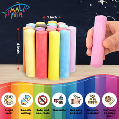 Small Fish dustless, non-toxic chalk keeps little hands clean during art time.
