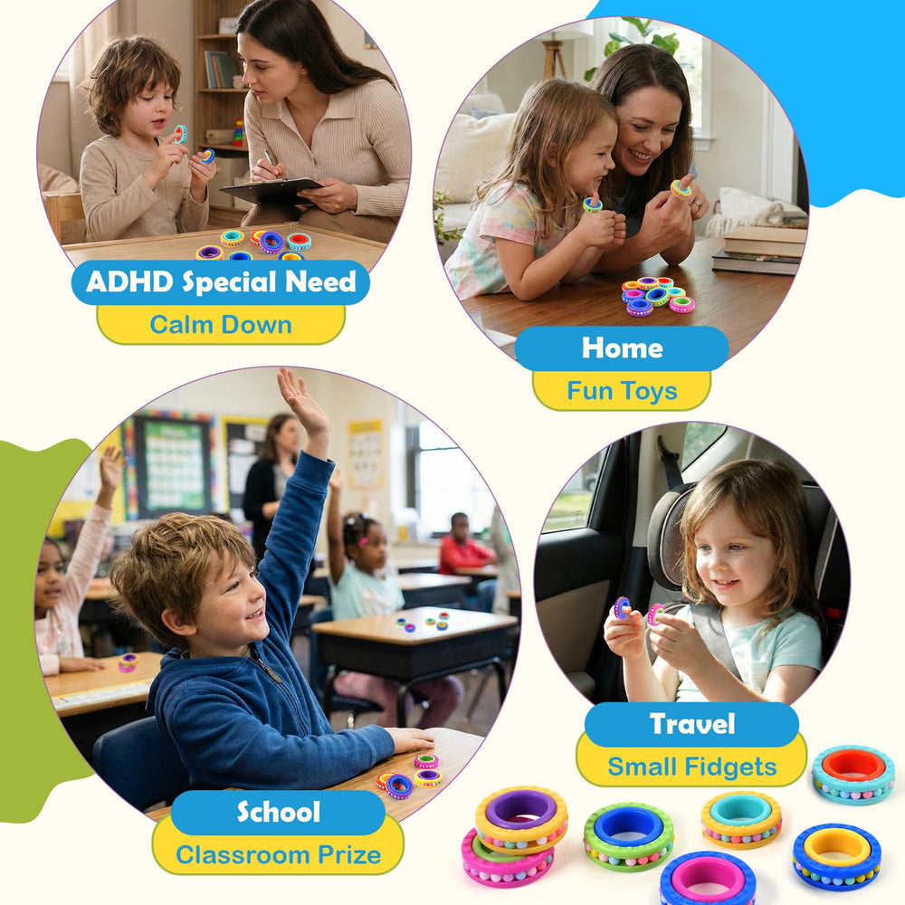 Small Fish fidget rings ideal for classroom rewards and travel.
