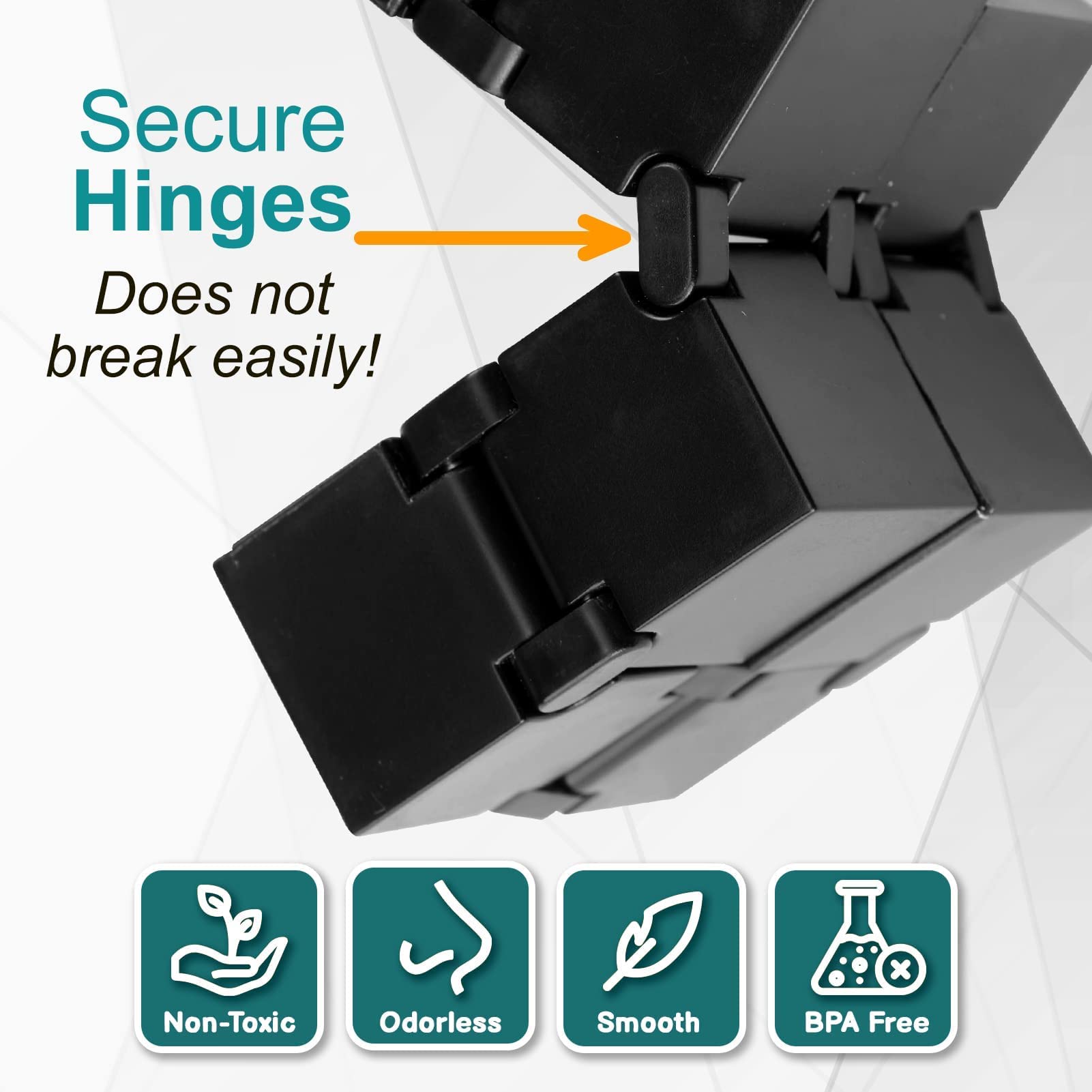 Small Fish Infinity Cube blocks and rivets detail highlighting sturdy construction.