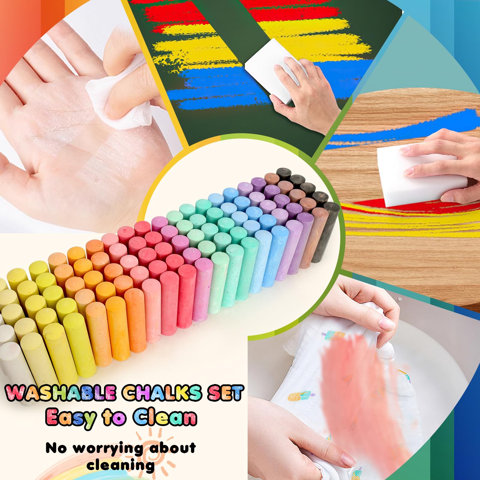 Small Fish chalk supplies for kids parties and classroom activities encouraging creativity.