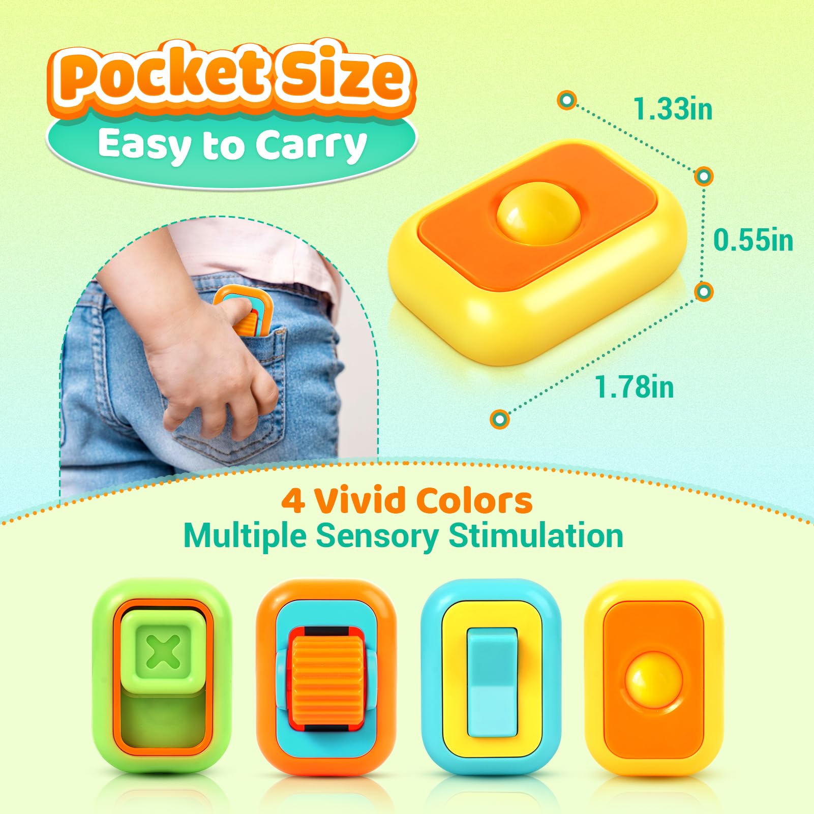 Small Fish quiet switch fidget for quiet spaces and attention.