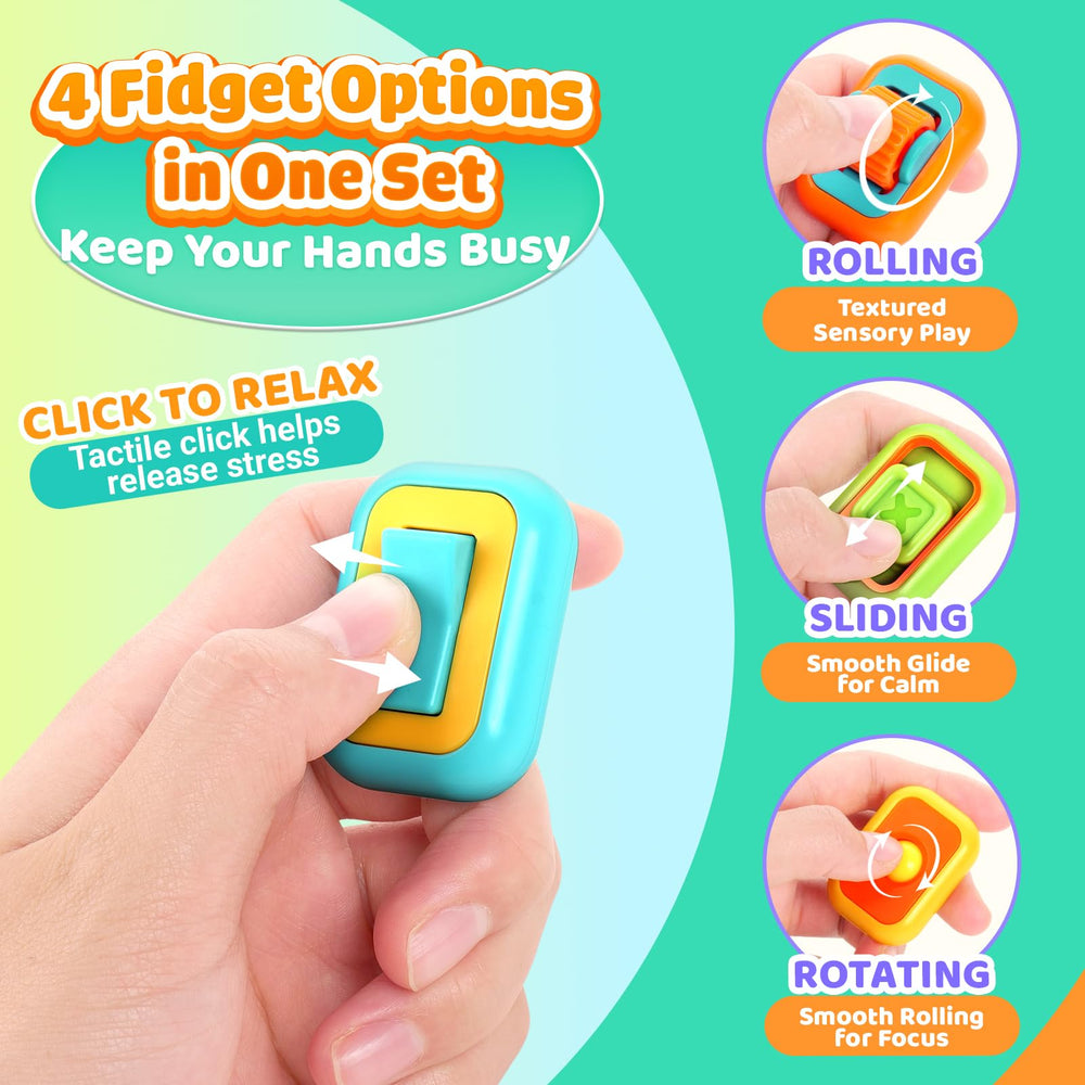 Small Fish roller fidget toy provides tactile feedback for calming concentration.