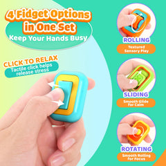 Small Fish roller fidget toy provides tactile feedback for calming concentration.