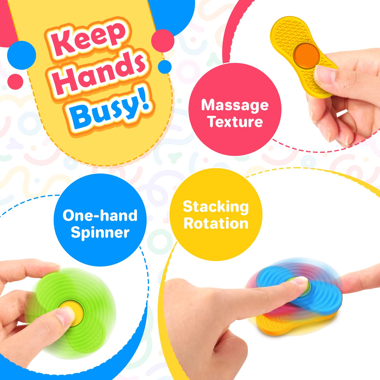 SMALL FISH spinner center-detail showing smooth rotation.