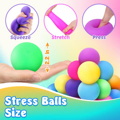 Small Fish inner-colorful balls stress ball shows internal beads for tactile sensory play.