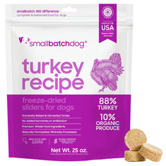 Smallbatch Pets Freeze Dried Turkey Recipe bag for convenient raw feeding at home
