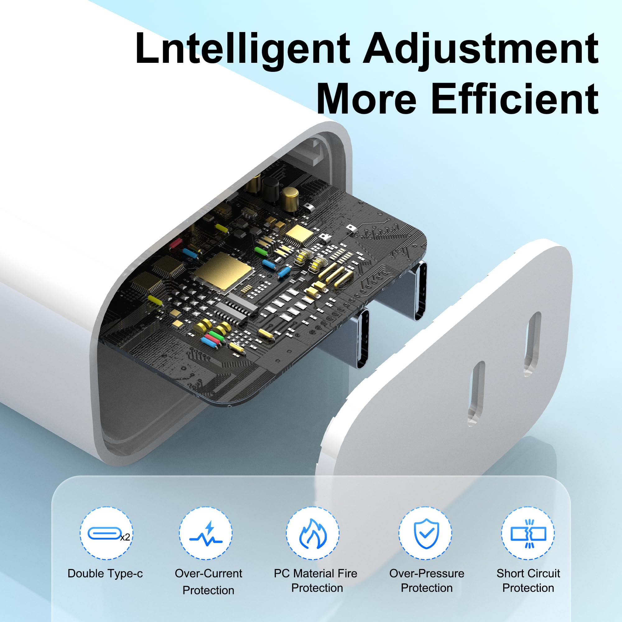 SMALLElectric charger block with safety protection to guard connected devices during charging.