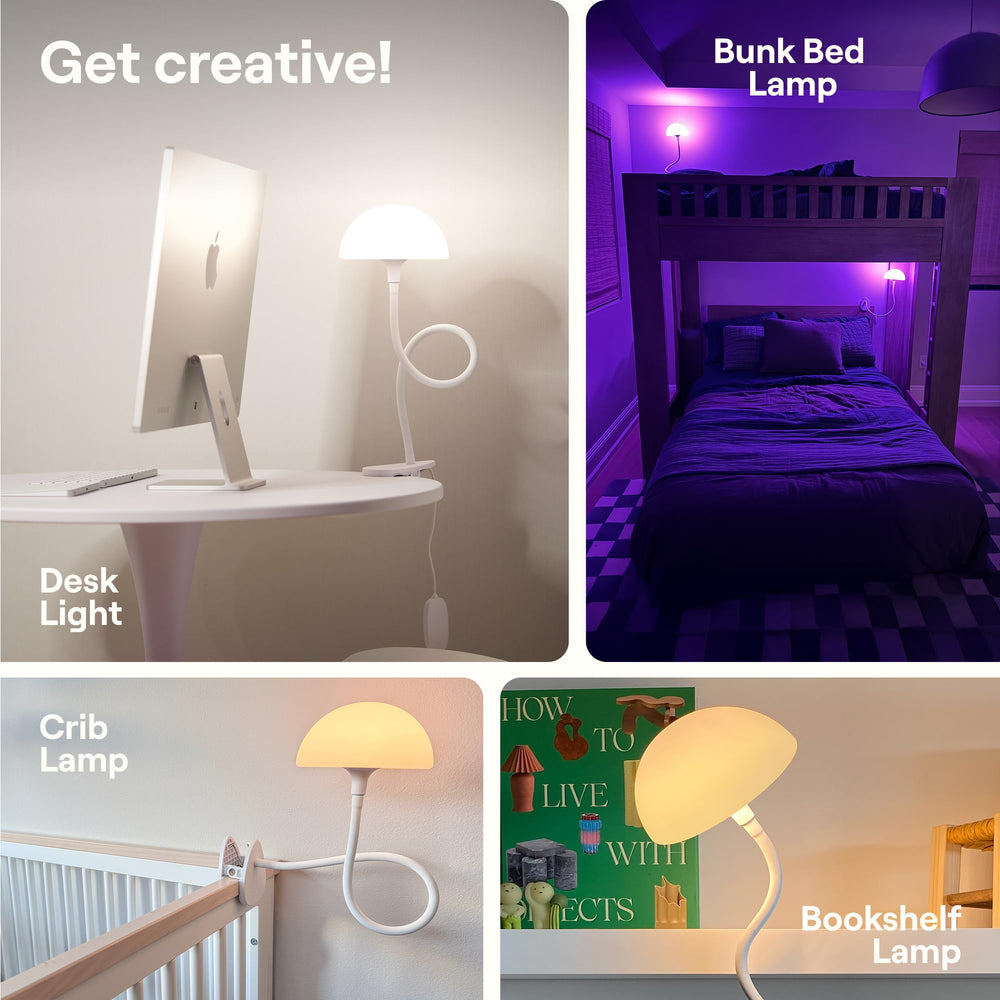 Smallish Shroommate used as a desk task light in dorm