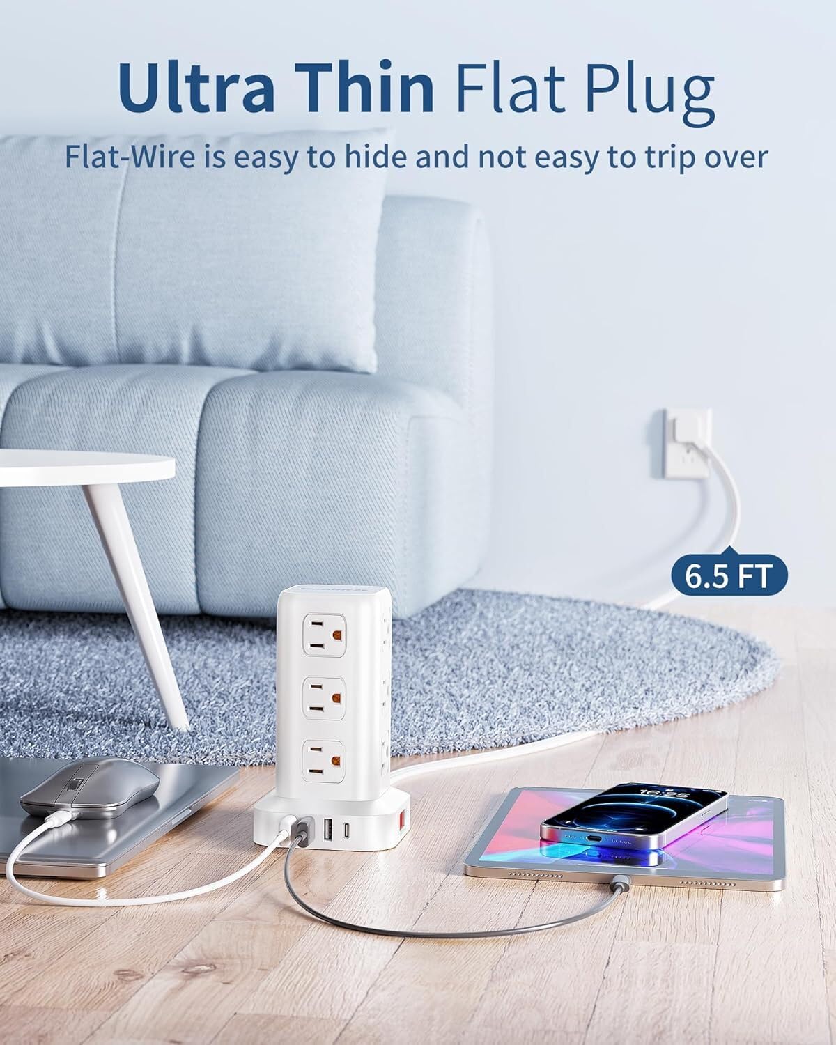 SMALLRT overload protection helps safeguard electronics during use.