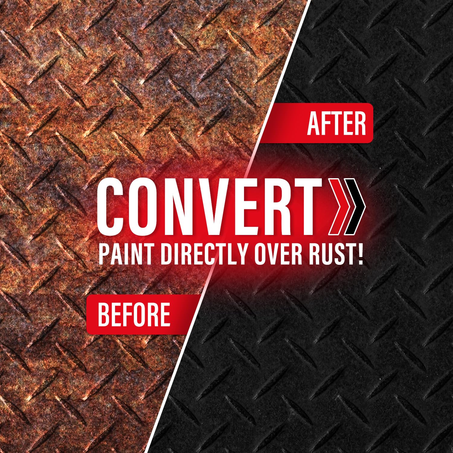 SMAPHY rust converter being applied to a metal surface for rust conversion.