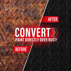 SMAPHY rust converter being applied to a metal surface for rust conversion.
