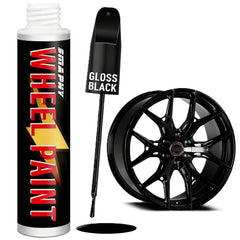 SMAPHY gloss black rim paint pen close-up for precise coverage on curb rash.