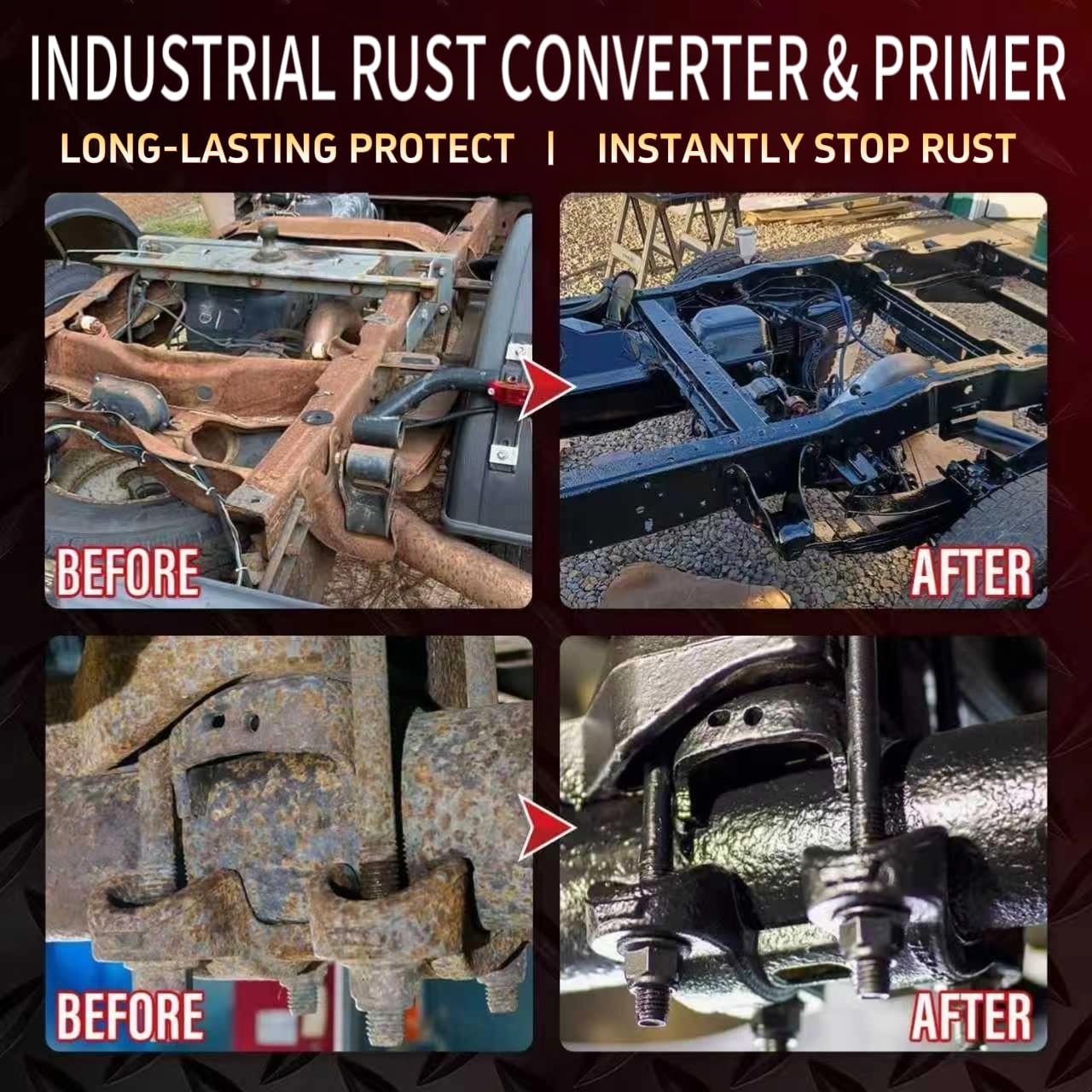 SMAPHY rust-converted flat black finish on a metal surface.