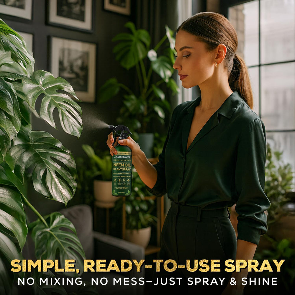 Smart Grower Neem Oil Spray used in outdoor garden settings