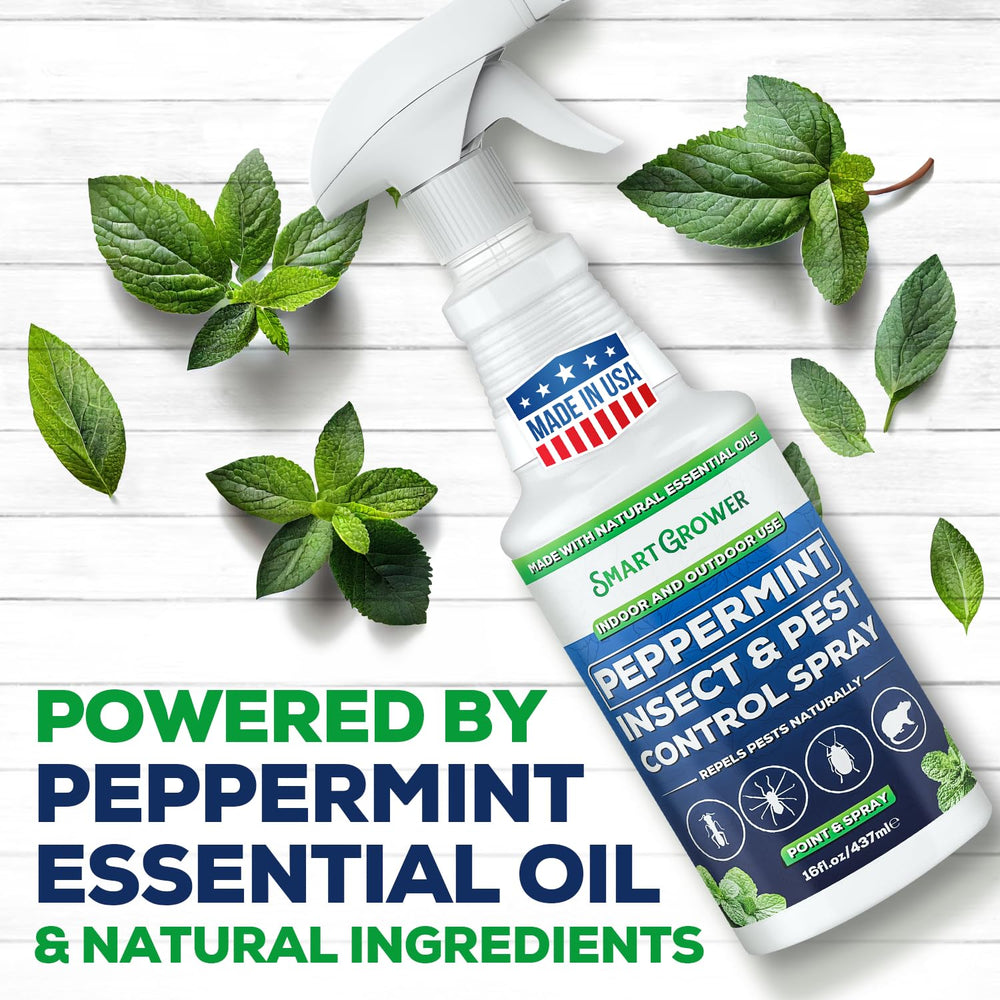 Smart Grower peppermint oil spray mist for quick, mess-free control.