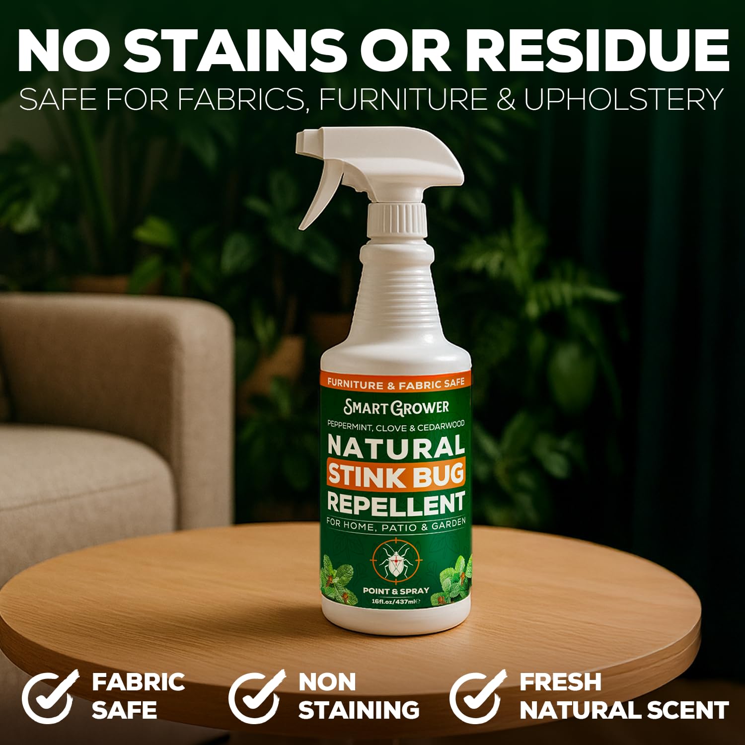 Smart Grower stink-bug-spray garden bed shows outdoor application for garden protection.