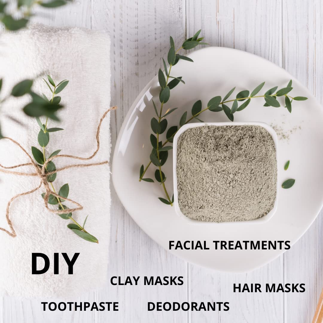 SMART SOLUTIONS Bentonite Clay hair mask spread on scalp for cleansing and nourishment.