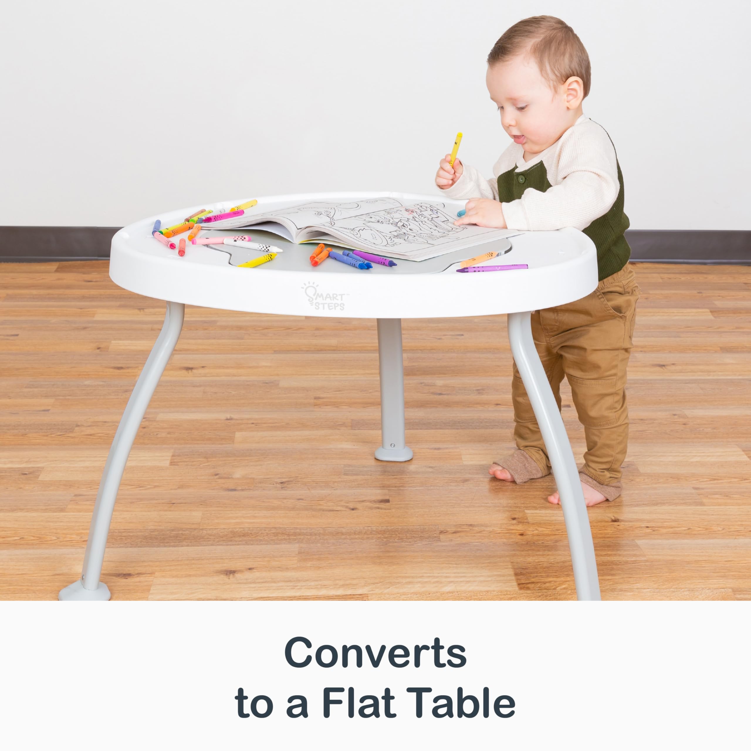 Smart Steps Bounce N’ Play musical keyboard stimulates auditory exploration.