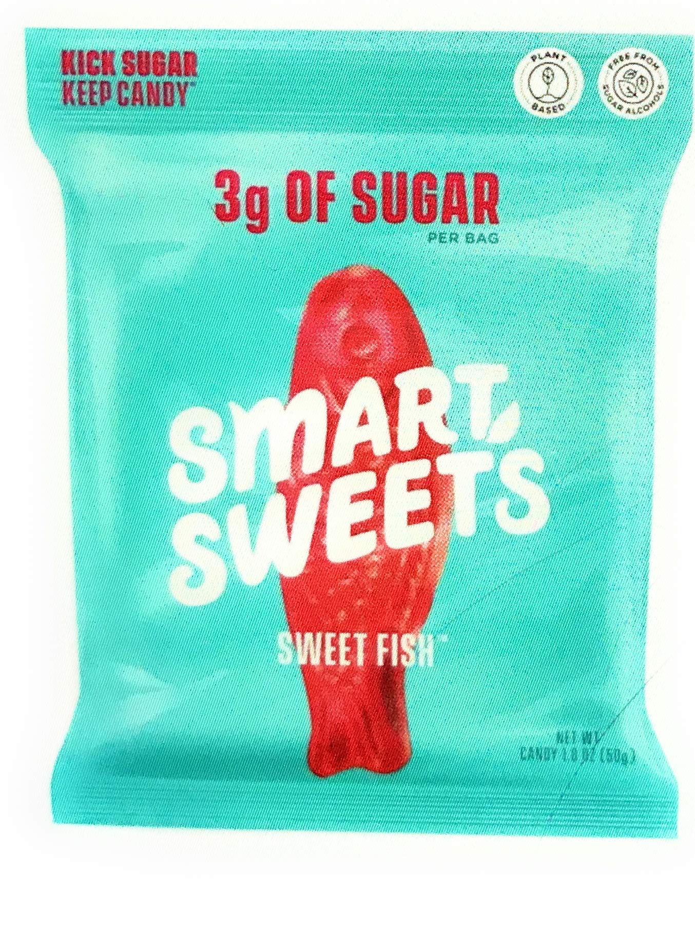 SmartSweets Gummy Sweet Fish closeup texture highlighting chewy bite