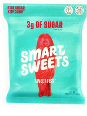 SmartSweets Gummy Sweet Fish closeup texture highlighting chewy bite