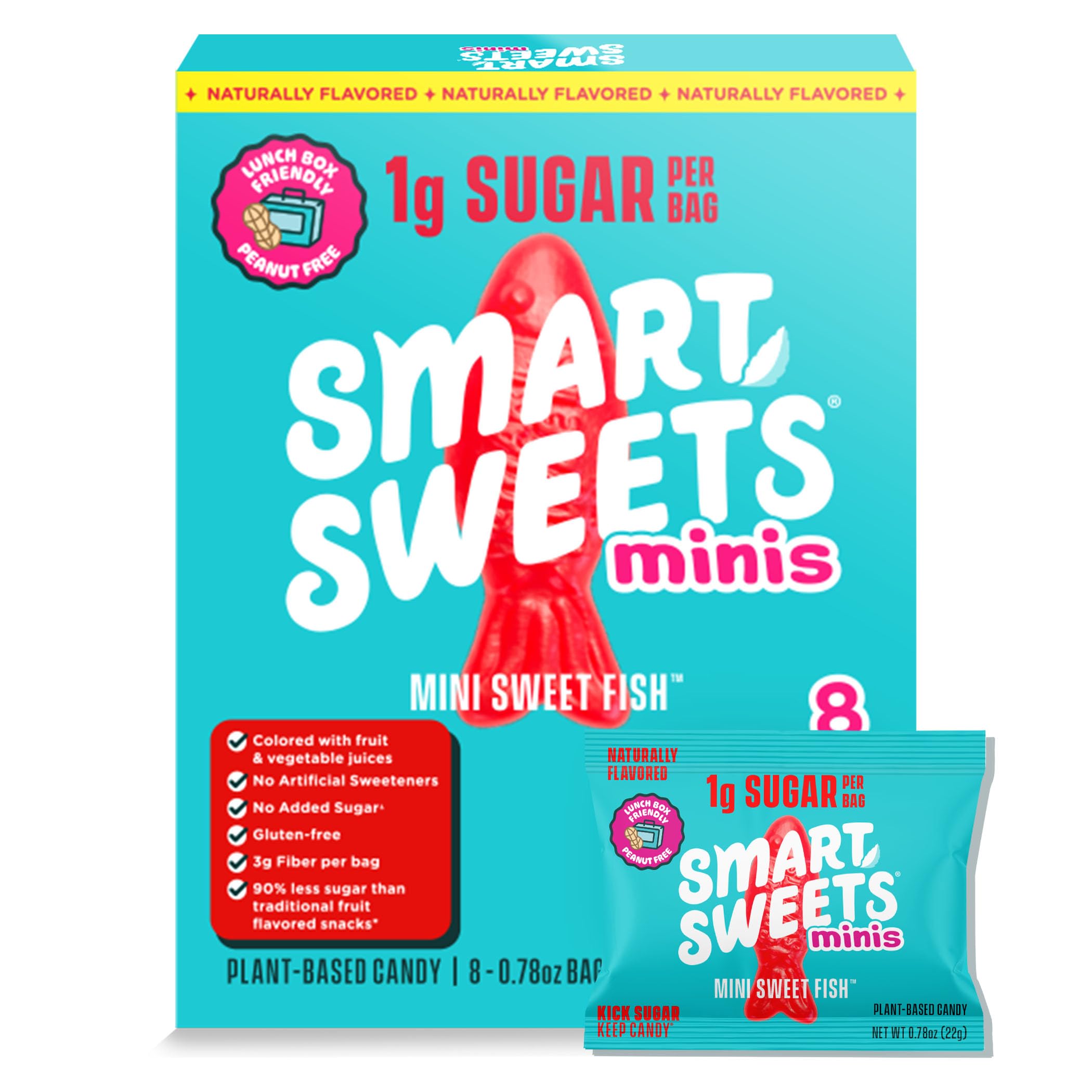 SmartSweets Mini Sweet Fish multipack packshot highlighting a low-sugar option