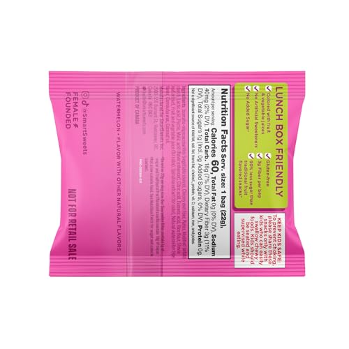 Child holding SmartSweets Sourmelon Bites pouch for lunchbox.