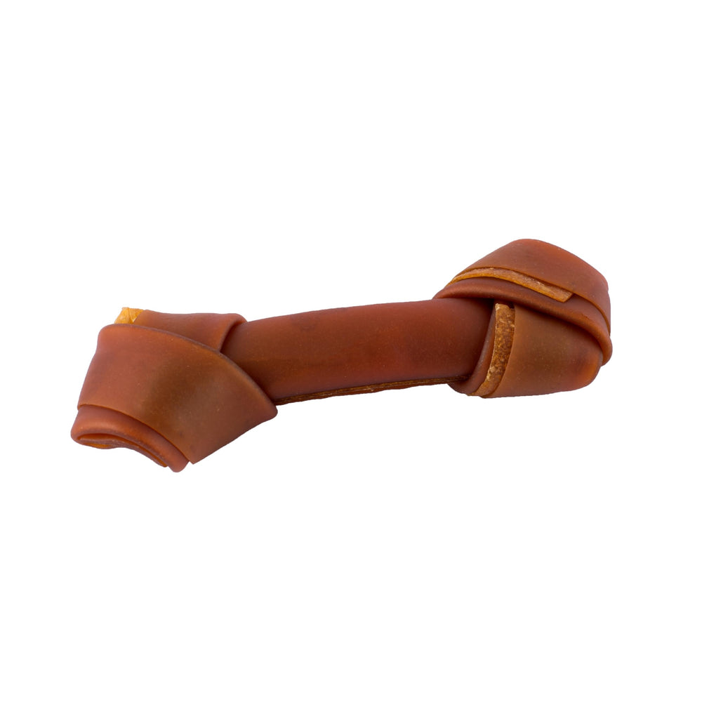 SmartBones bone-shaped chews shown in a four-piece pack for dog treats.