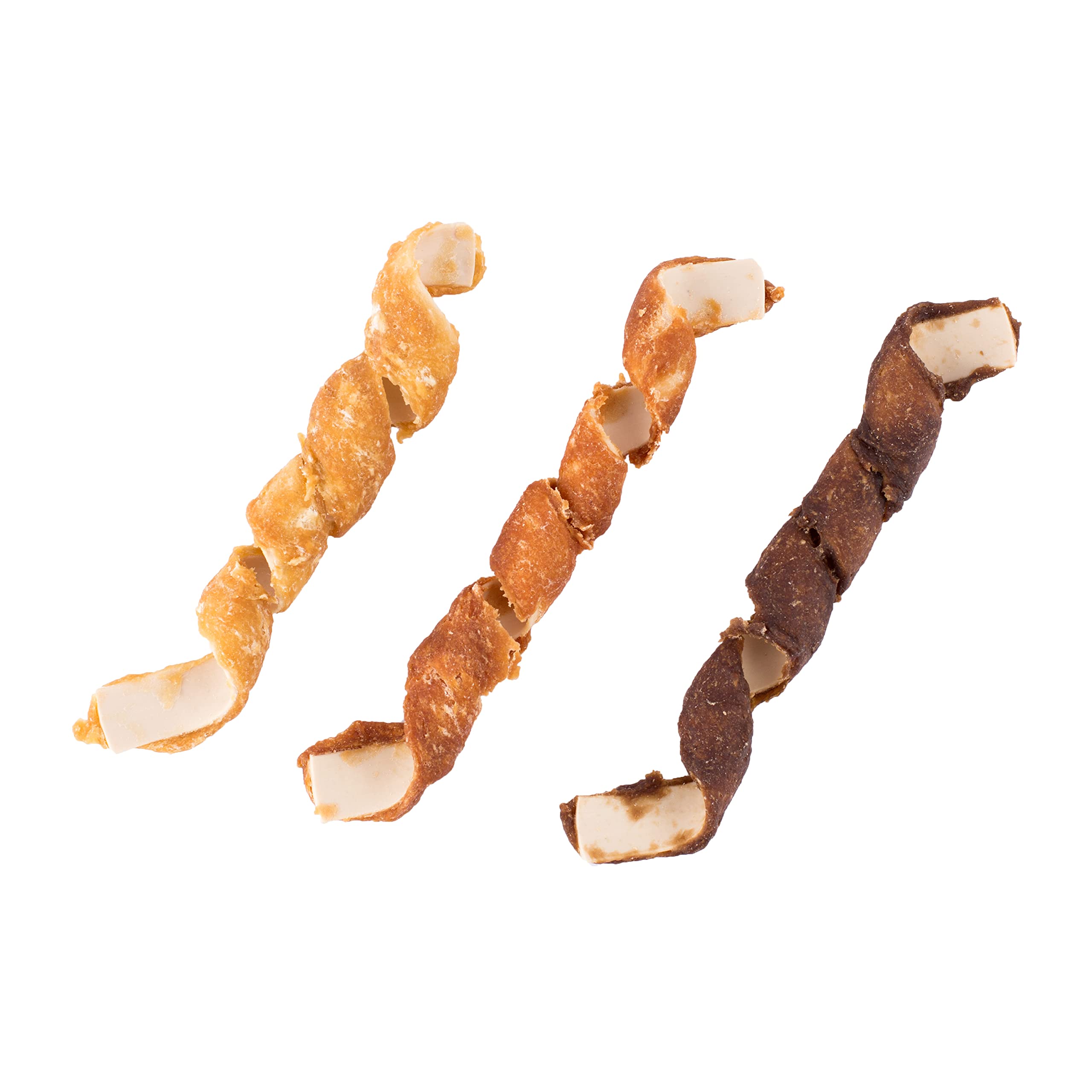 SmartBones Spirals pork-beef chews close-up reveals real meat variety loved by many dogs.