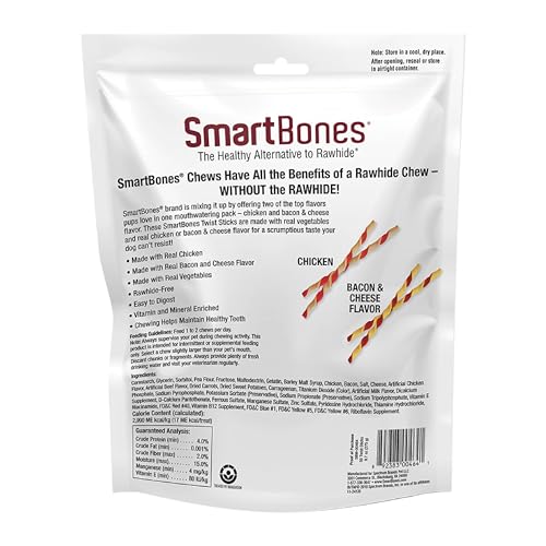 SmartBones Twist Sticks saveur poulet : friandise savoureuse pour chiens gourmets