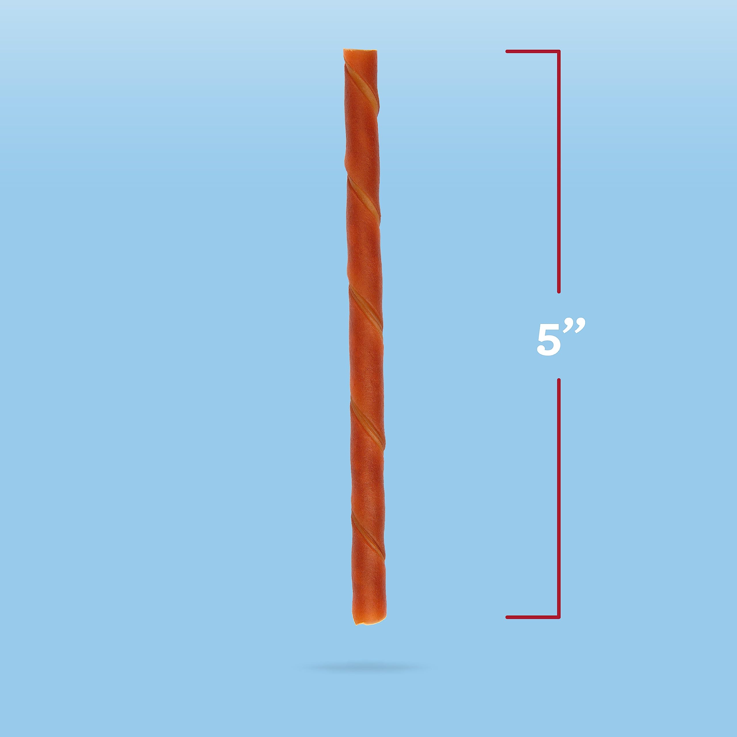 Serving-size visualization suggests pieces larger than a dog's mouth.
