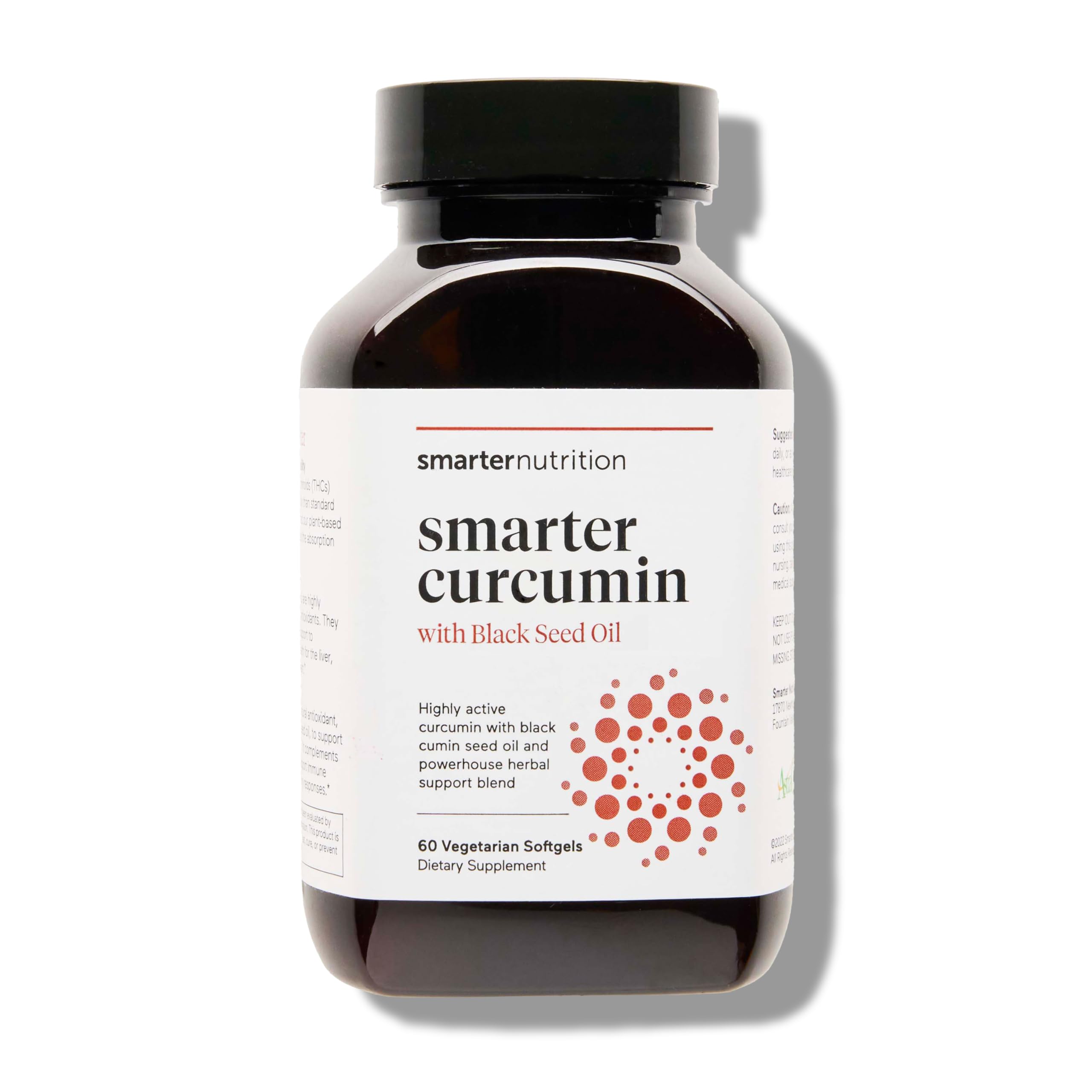 SMARTERNUTRITION Curcumin Softgels bottle front showing vegan 400 mg turmeric with enhanced absorption