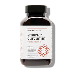 SMARTERNUTRITION Curcumin Softgels bottle front showing vegan 400 mg turmeric with enhanced absorption