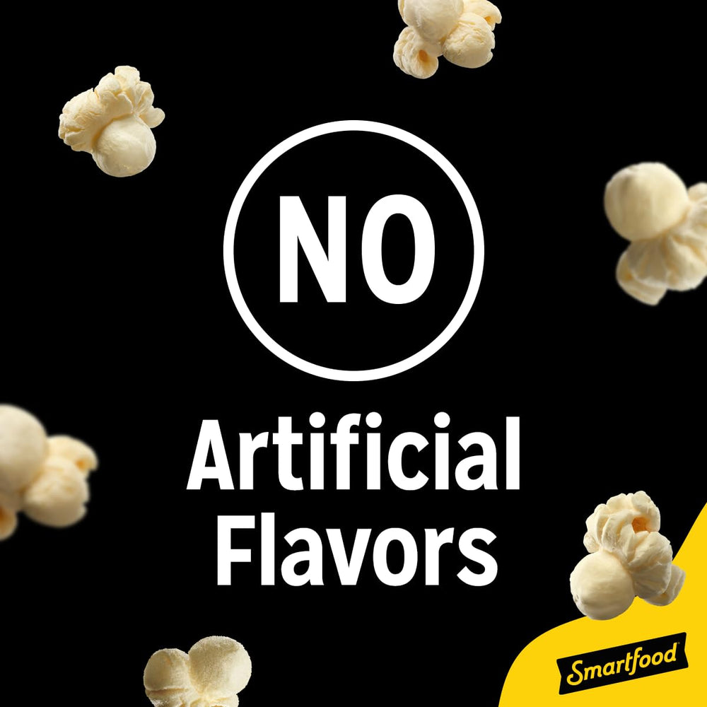 Smartfood air-popped texture close-up, light and crunchy.