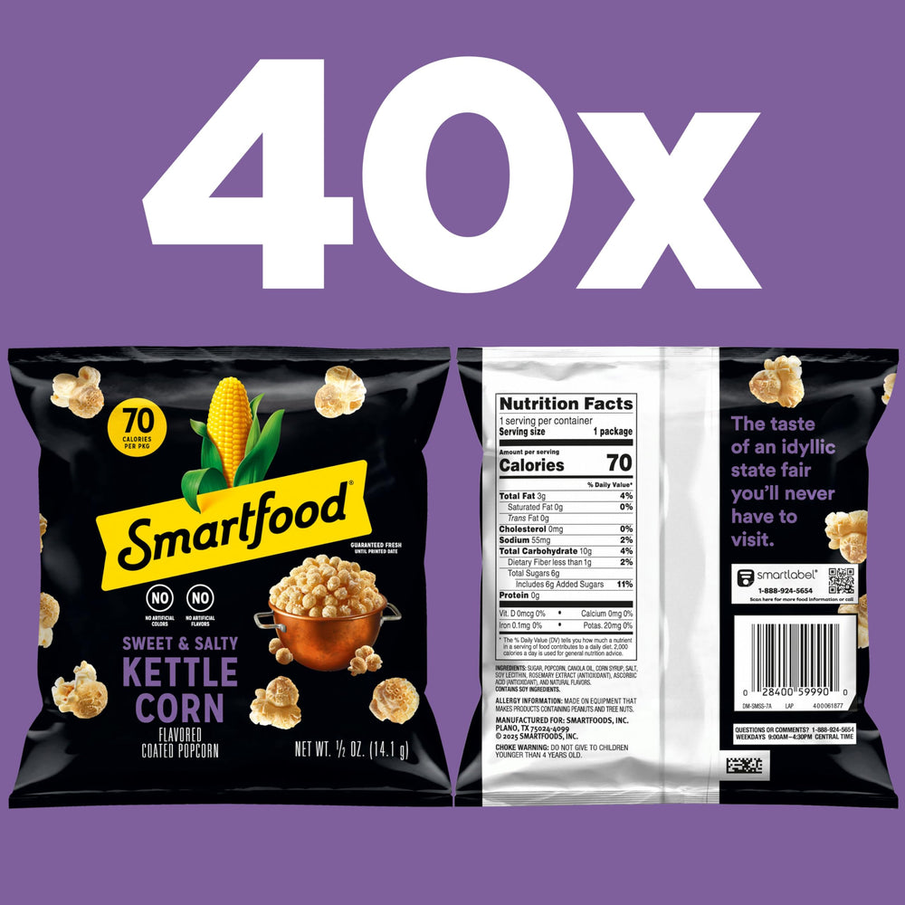 Smartfood bag close-up highlighting sealed freshness for easy snacking