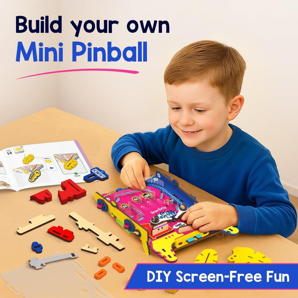 Smartivity Mini Pinball assembly step 2 guiding hands-on STEM learning