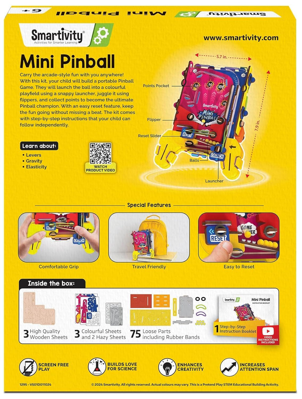 Smartivity Mini Pinball lifetime replacement parts ensure ongoing play