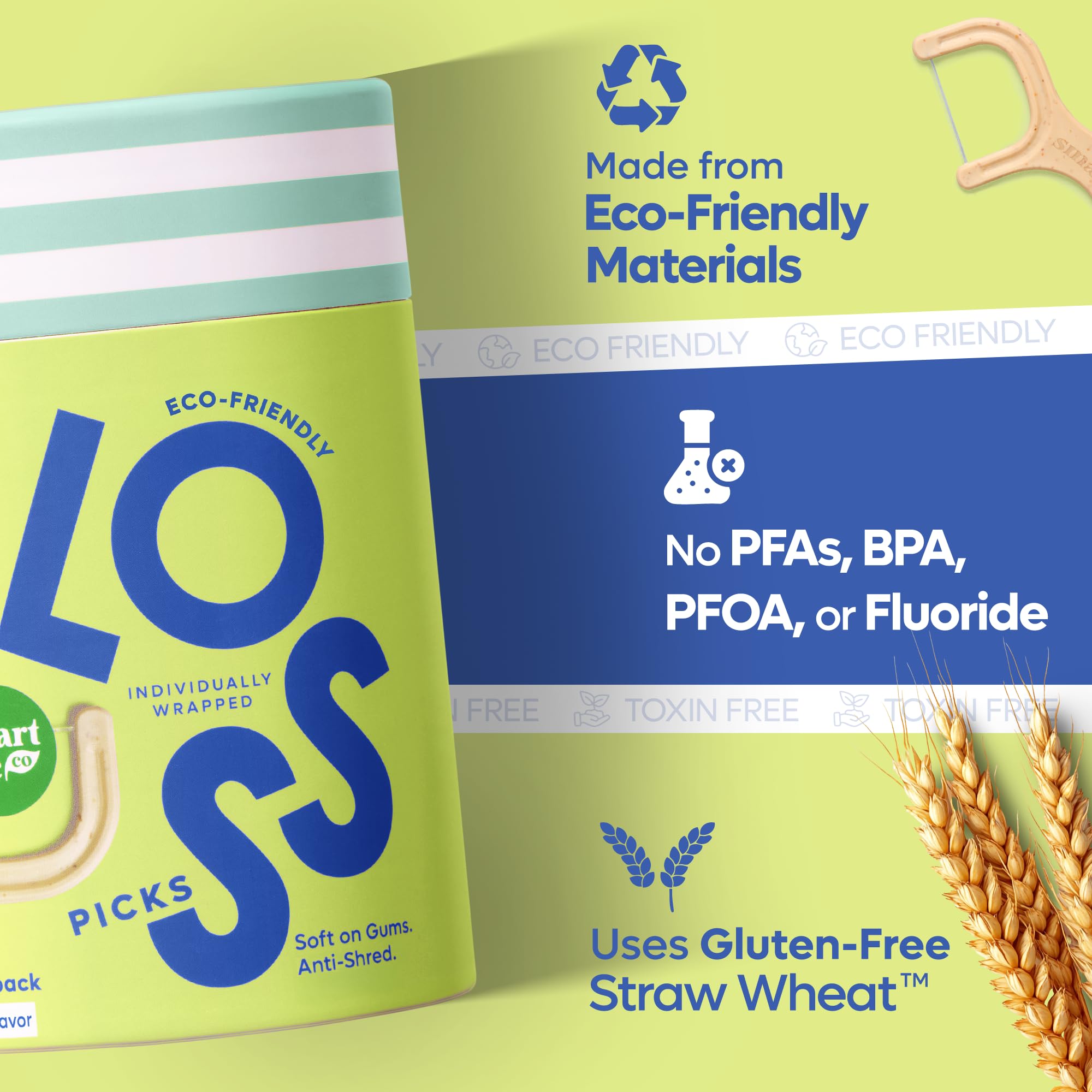 SmartLifeco mint flavored floss threads for fresh feel