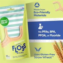 SmartLifeco travel-size floss picks fit bags and purses on the go.