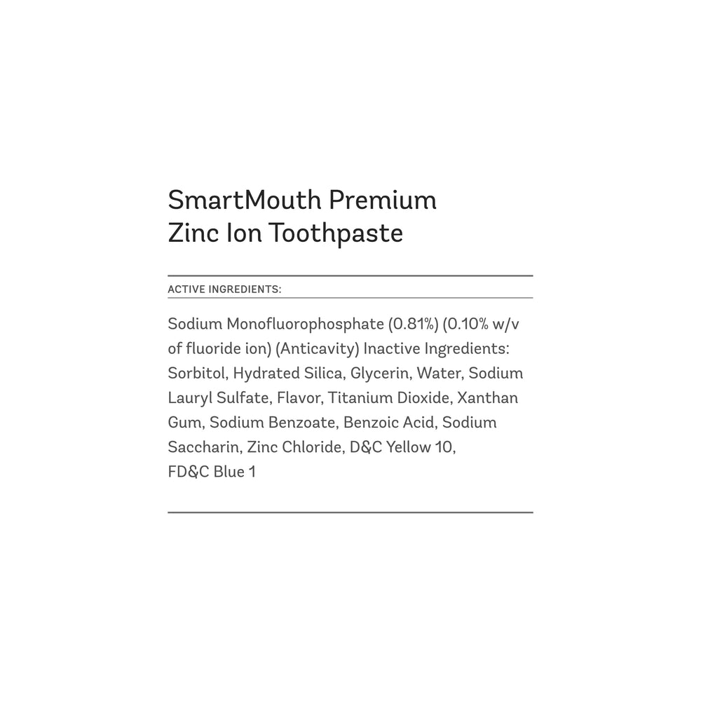 SmartMouth 2-pack toothpaste box displaying value for daily oral care.
