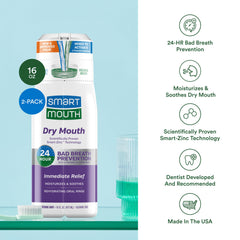 SmartMouth dry mouth two-pack display on shelf for convenient daily use