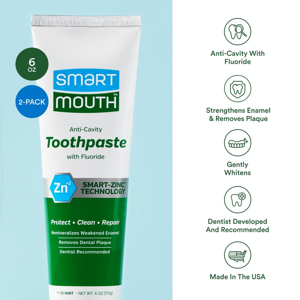 Enamel remineralization graphic with SmartMouth branding.