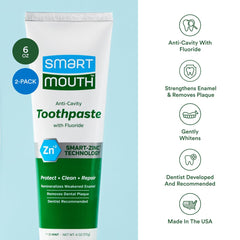 Enamel remineralization graphic with SmartMouth branding.