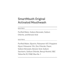 SmartMouth Original zinc activated mouthwash packet open for use