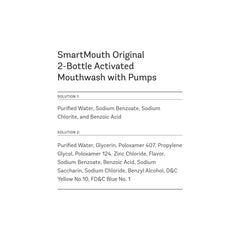 SmartMouth Original zinc-activated technology pour for fresh breath.